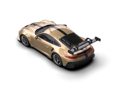 modern spor araba beyaz arka planda izole