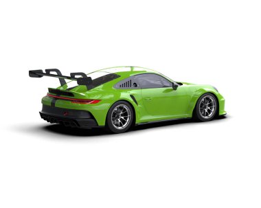 modern spor araba beyaz arka planda izole