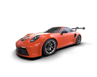 modern spor araba beyaz arka planda izole