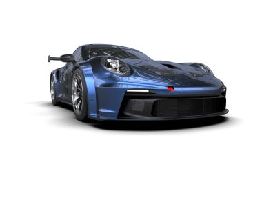 modern spor araba beyaz arka planda izole