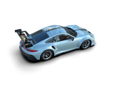 modern spor araba beyaz arka planda izole