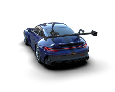 modern spor araba beyaz arka planda izole