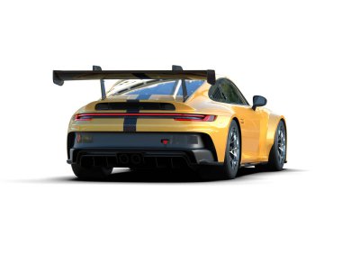 modern spor araba beyaz arka planda izole