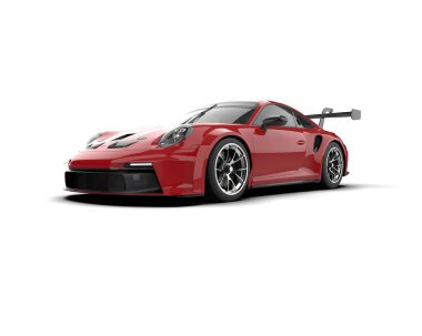 modern spor araba beyaz arka planda izole