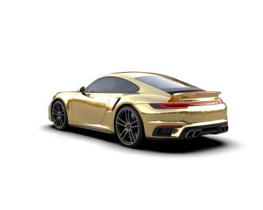 modern spor araba beyaz arka planda izole