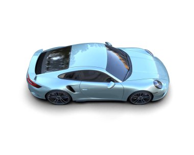 Beyaz arka planda izole edilmiş 3D kamuflaj spor araba çizimi