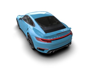 Beyaz arka planda izole edilmiş 3D kamuflaj spor araba çizimi