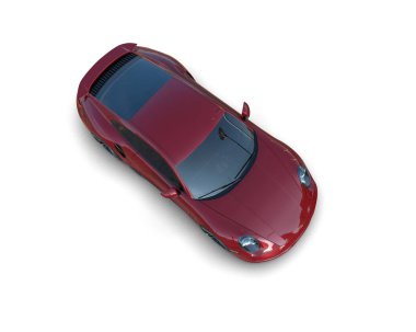 Beyaz arka planda izole edilmiş 3D kamuflaj spor araba çizimi