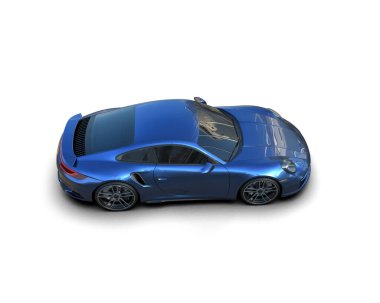 Beyaz arka planda izole edilmiş 3D kamuflaj spor araba çizimi