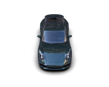 Beyaz zemin üzerinde izole edilmiş 3D resimleme spor araba