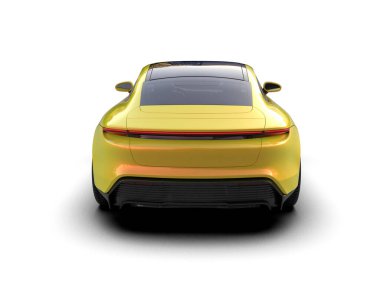 Beyaz zemin üzerinde izole edilmiş 3D resimleme spor araba