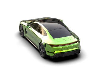 Beyaz zemin üzerinde izole edilmiş 3D resimleme spor araba