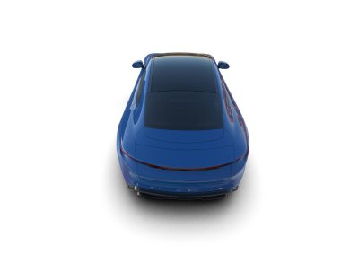 Beyaz zemin üzerinde izole edilmiş 3D resimleme spor araba