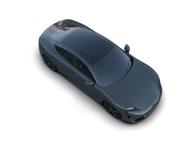 Beyaz zemin üzerinde izole edilmiş 3D resimleme spor araba