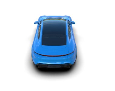 Beyaz zemin üzerinde izole edilmiş 3D resimleme spor araba