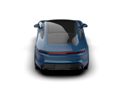 Beyaz zemin üzerinde izole edilmiş 3D resimleme spor araba