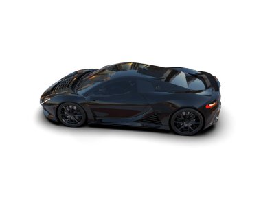 Beyaz zemin üzerinde izole edilmiş 3D resimleme spor araba