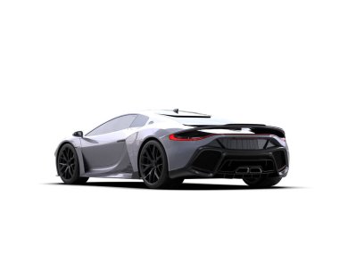 modern spor araba beyaz arka planda 3D model