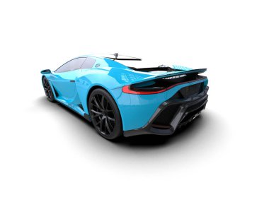 modern spor araba beyaz arka planda 3D model