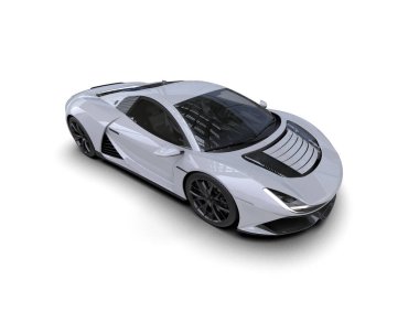 modern spor araba beyaz arka planda 3D model