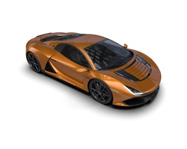 modern spor araba beyaz arka planda 3D model