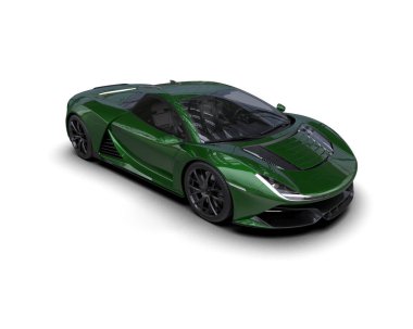 modern spor araba beyaz arka planda 3D model