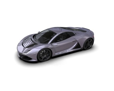 modern spor araba beyaz arka planda 3D model