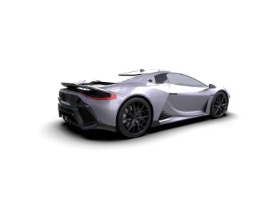 modern spor araba beyaz arka planda 3D model
