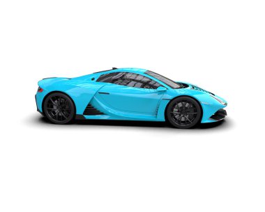 modern spor araba beyaz arka planda 3D model