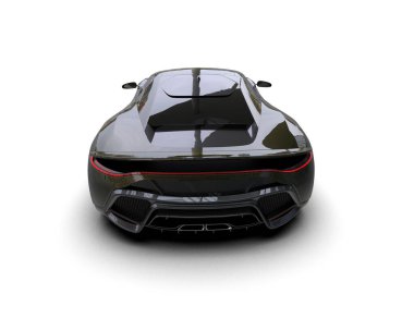 modern spor araba beyaz arka planda 3D model