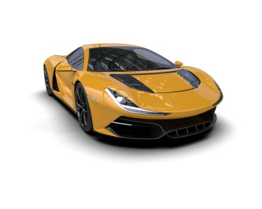 modern spor araba beyaz arka planda 3D model