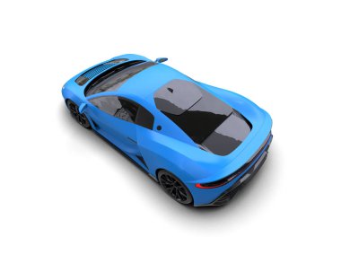 modern spor araba beyaz arka planda 3D model
