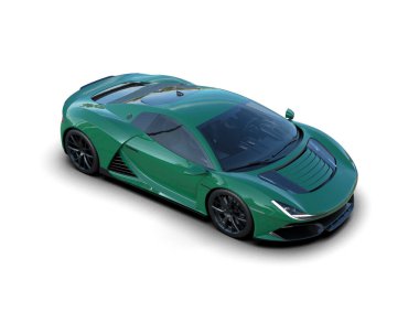 modern spor araba beyaz arka planda 3D model