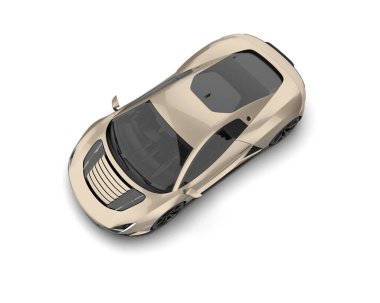 3D görüntüleme, beyaz arkaplanda izole edilmiş spor araba 