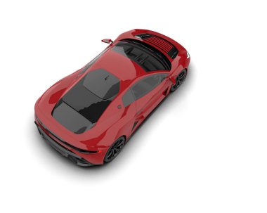 3D görüntüleme, beyaz arkaplanda izole edilmiş spor araba 