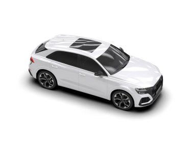 modern lüks beyaz araba - ön taraf