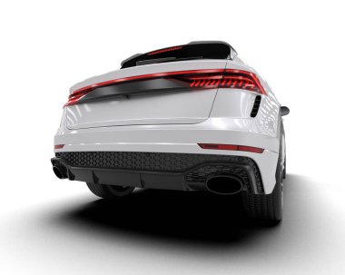 beyaz lüks SUV - arka görünüm