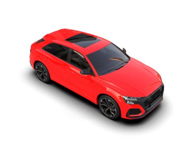 beyaz arka planda modern araba