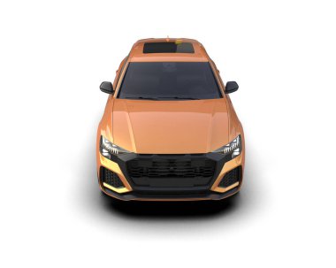 Modern şehir arabası beyaz arka planda izole edilmiş. 3d oluşturma