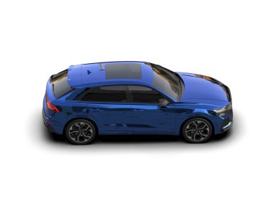 mavi araba modern araba - yan görünüm