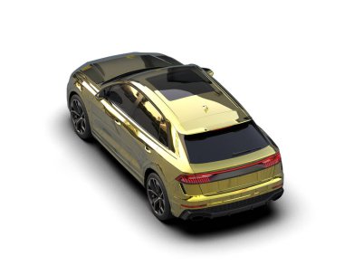 Lüks Spor Araba Beyaz Arkaplanda İzole Edildi