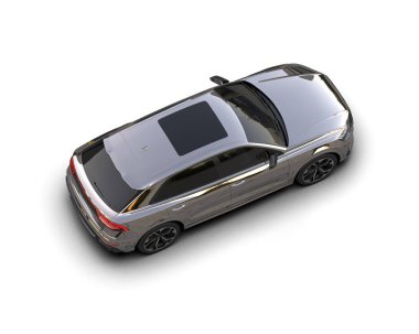 siyah modern SUV - 3D render