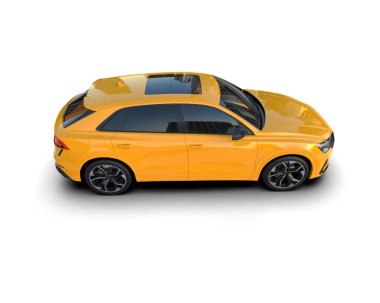 modern sarı şehir arabası