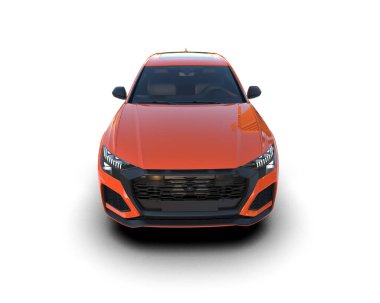 beyaz zemin üzerine kırmızı spor araba