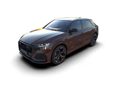 araba beyaz arkaplanda izole edildi