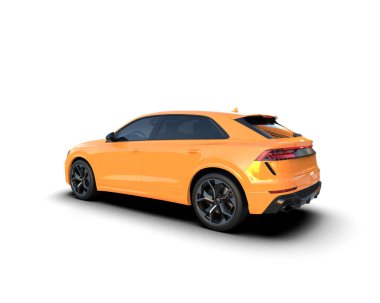 Siyah spor araba arka planda izole edildi