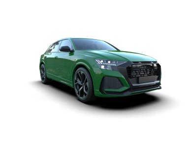 yeşil spor araba 3 boyutlu görüntüleme