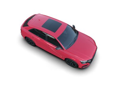 Modern bir arabanın 3 boyutlu çizimi