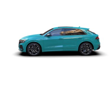 Lüks araba beyaz arka planda izole edilmiş