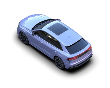 araba beyaz arkaplanda izole edildi